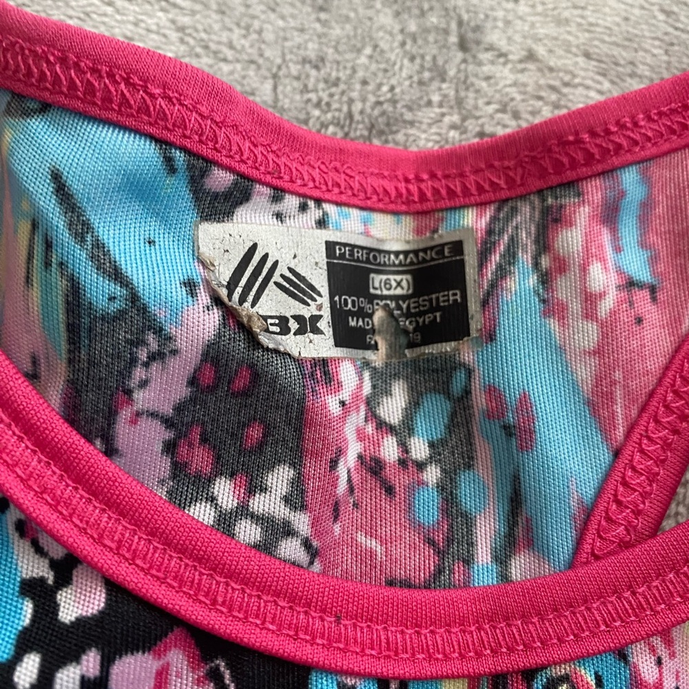 RBX Hot Pink Multi-Print Racerback Tank - Picture 2 of 3